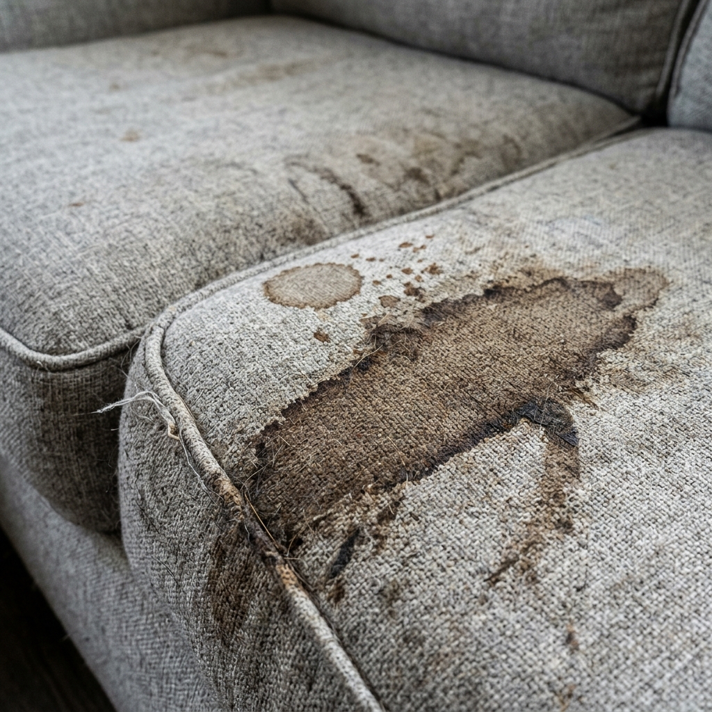 Stained Sofa Before
